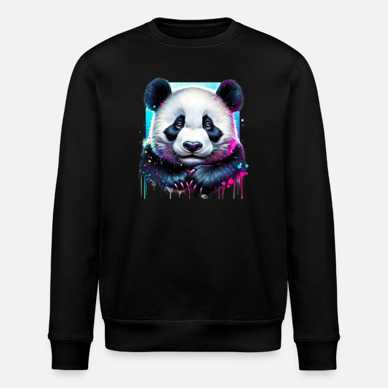 Panda - Sweat bio ROLLER Stanley/Stella Unisexe - noir