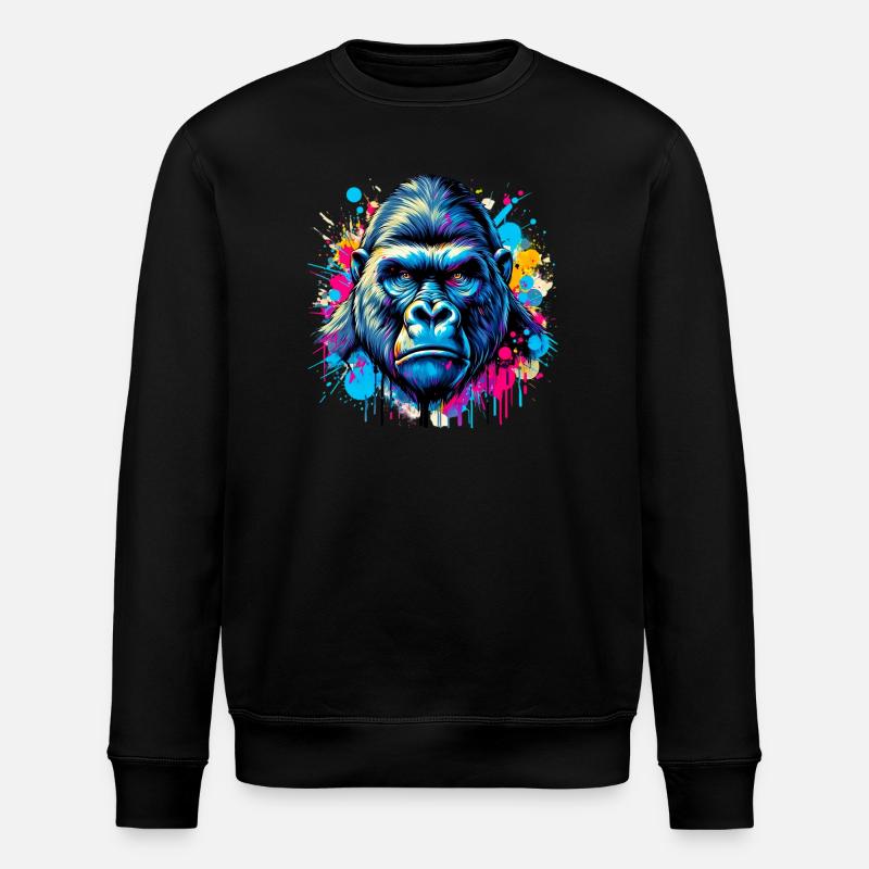 Gorilla - Stanley/Stella ROLLER Unisex Organic Sweatshirt - black
