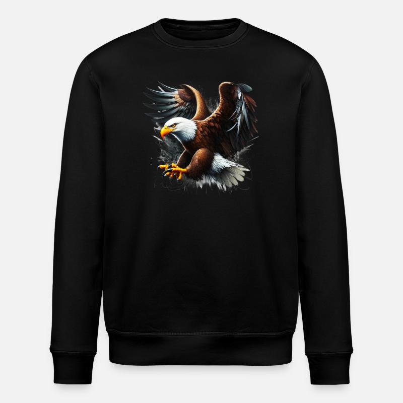 Adler - Stanley/Stella Unisex Bio-Sweatshirt ROLLER - Schwarz