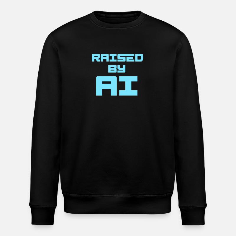 RAISED BY AI - Stanley/Stella Unisex Bio-Sweatshirt ROLLER - Schwarz