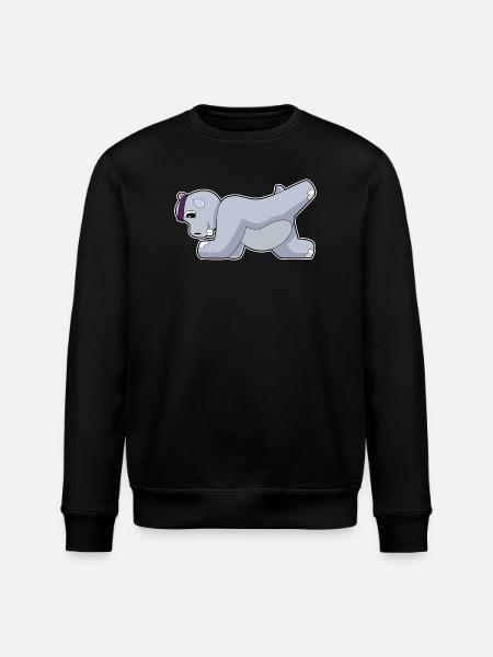 Hippopotamus Abdominal Training Bodybuilding - Stanley/Stella ROLLER Unisex Organic Sweatshirt - black