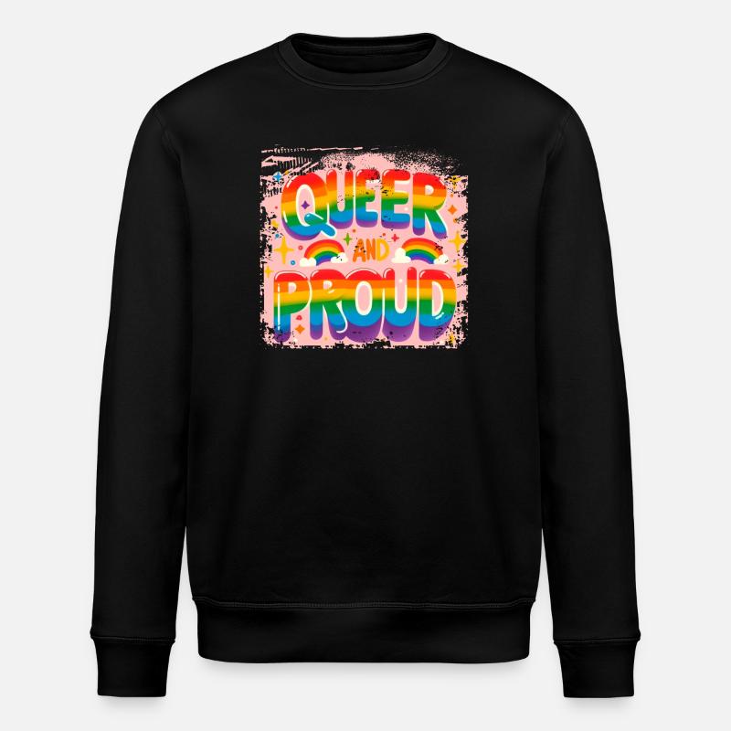 Queer and proud - Stanley/Stella ROLLER Unisex Organic Sweatshirt - black