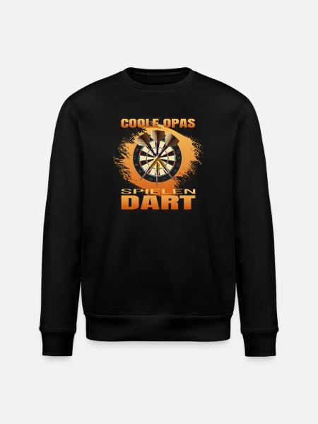 Coole Opas spielen Dart - Stanley/Stella Unisex Bio-Sweatshirt ROLLER - Schwarz