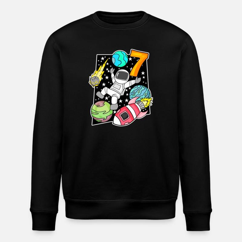 7 Garçon d’anniversaire astronaute - Sweat bio ROLLER Stanley/Stella Unisexe - noir