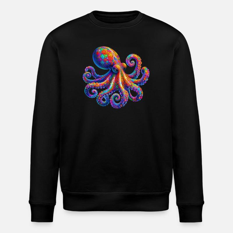 Octopus - Stanley/Stella ROLLER Unisex Organic Sweatshirt - black