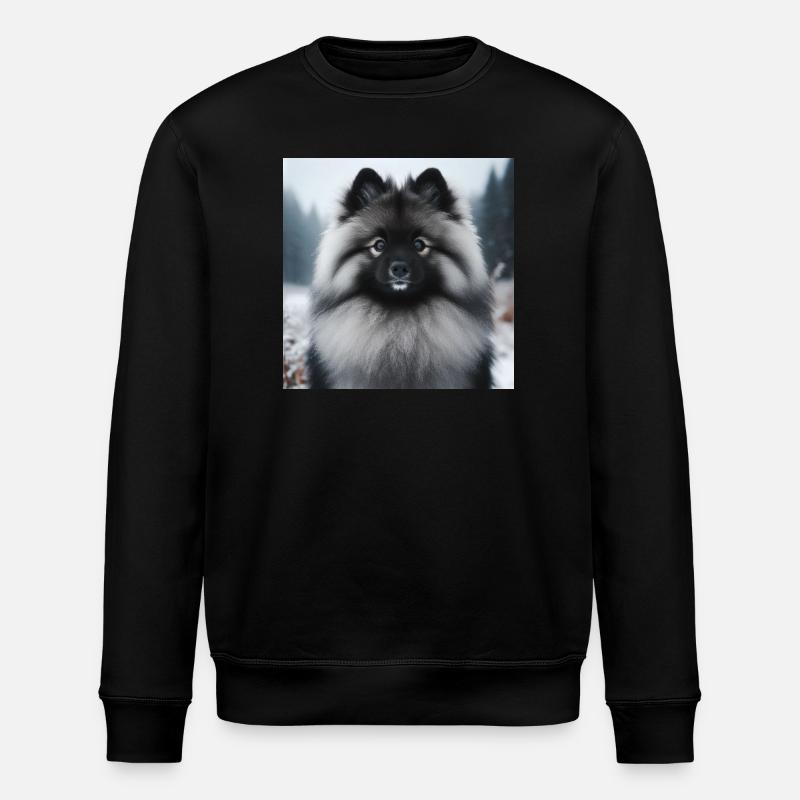 Wunderschöner Wolfspitz - Stanley/Stella Unisex Bio-Sweatshirt ROLLER - Schwarz