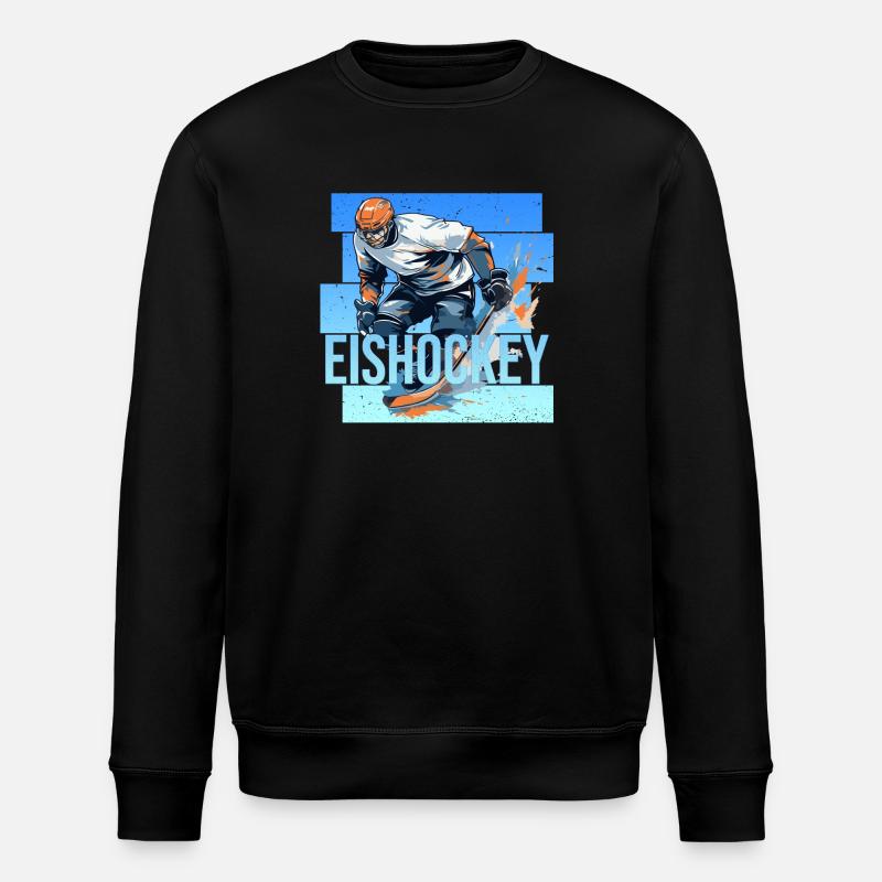 Eishockey - Stanley/Stella Unisex Bio-Sweatshirt ROLLER - Schwarz