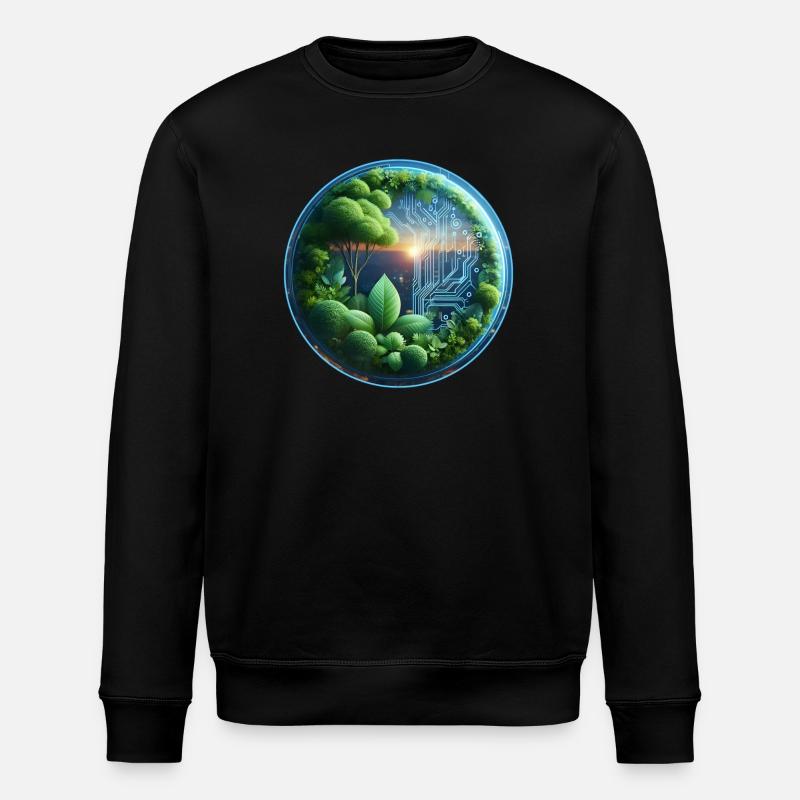 Nachhaltige Bio-Tech Fusion Kreislauf - Stanley/Stella Unisex Bio-Sweatshirt ROLLER - Schwarz