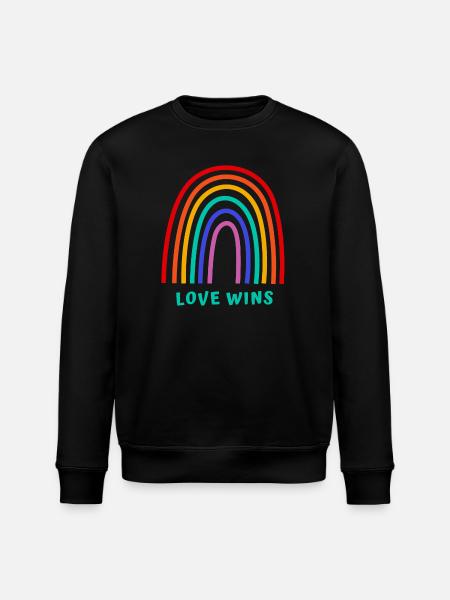 Love wins - Stanley/Stella ROLLER Unisex Organic Sweatshirt - black