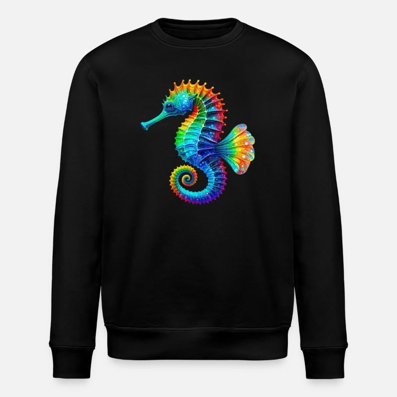 Seepferdchen - Stanley/Stella Unisex Bio-Sweatshirt ROLLER - Schwarz