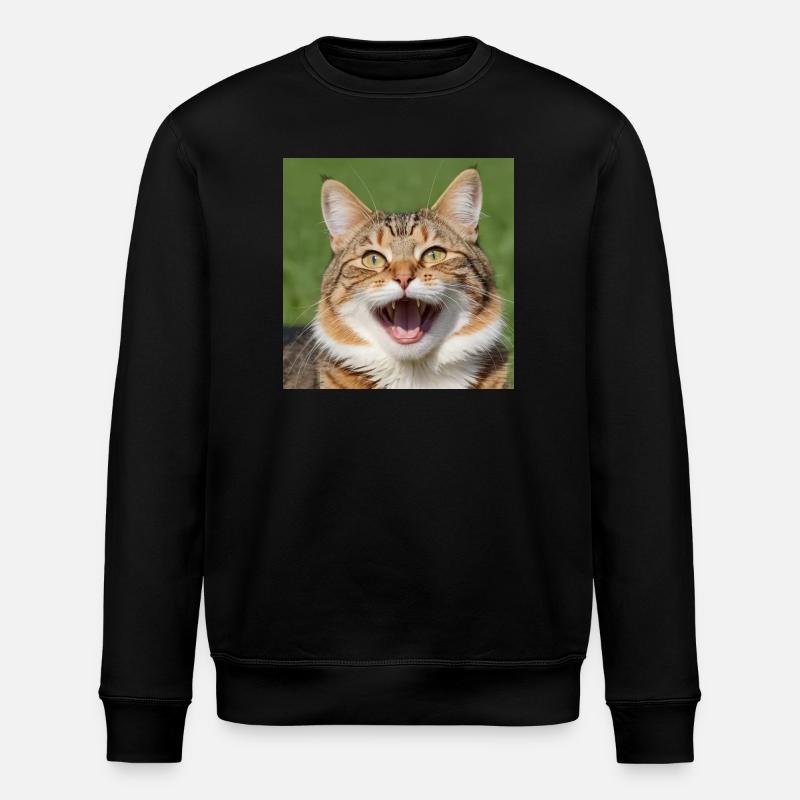 Katze - Stanley/Stella Unisex Bio-Sweatshirt ROLLER - Schwarz