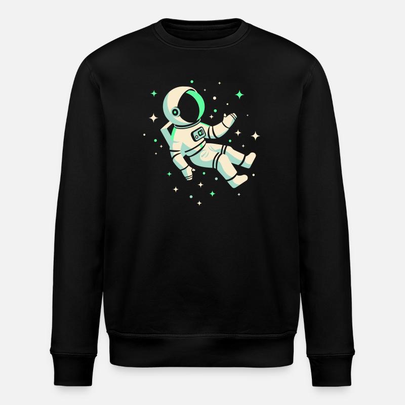 Astronaut - Stanley/Stella ROLLER Unisex Organic Sweatshirt - black