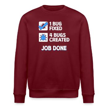 Bugfixing Developer Bugs Code Statement Informatik - Stanley/Stella Unisex Bio-Sweatshirt ROLLER - Burgunderrot - Vorne - Nik (191cm)