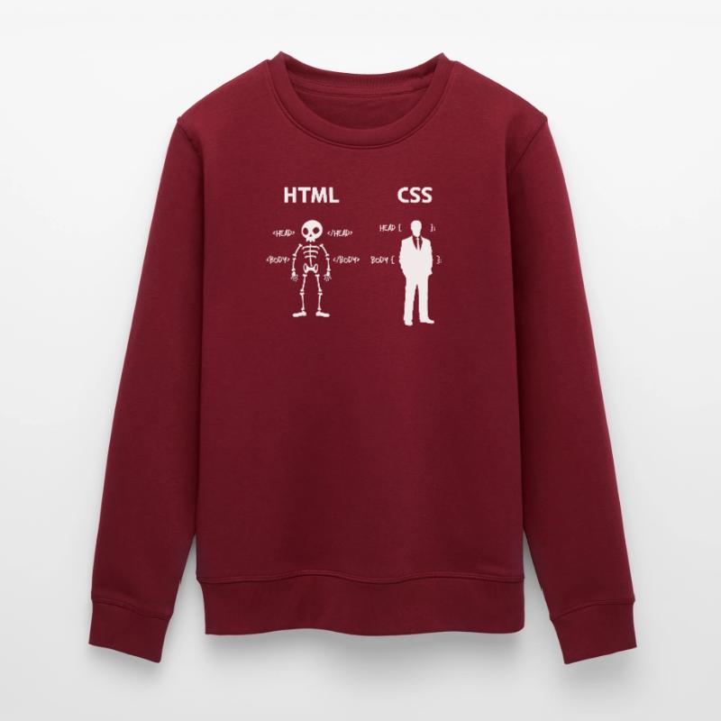 Code Css C++ Php Java Developer Code Scripting Stanley/Stella ROLLER Unisex Organic Sweatshirt