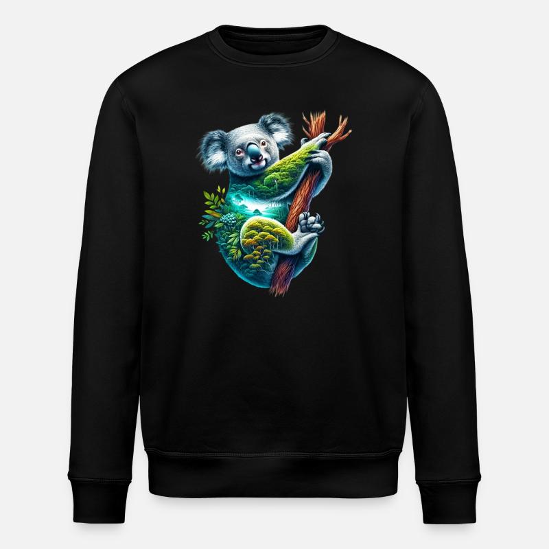 Koala - Stanley/Stella ROLLER Unisex Organic Sweatshirt - black