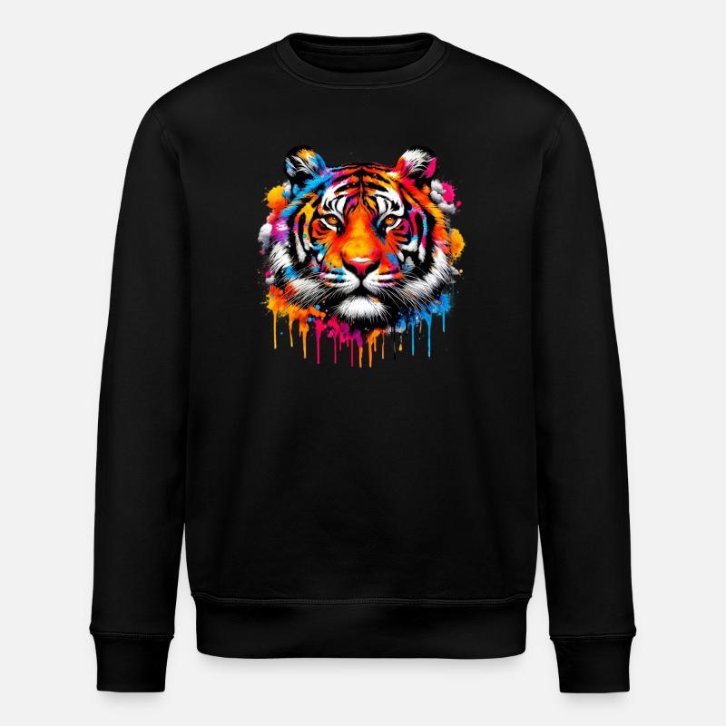 Tiger - Stanley/Stella Unisex Bio-Sweatshirt ROLLER - Schwarz