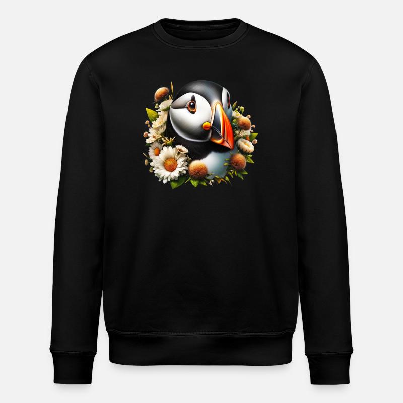 Macareux - Sweat bio ROLLER Stanley/Stella Unisexe - noir