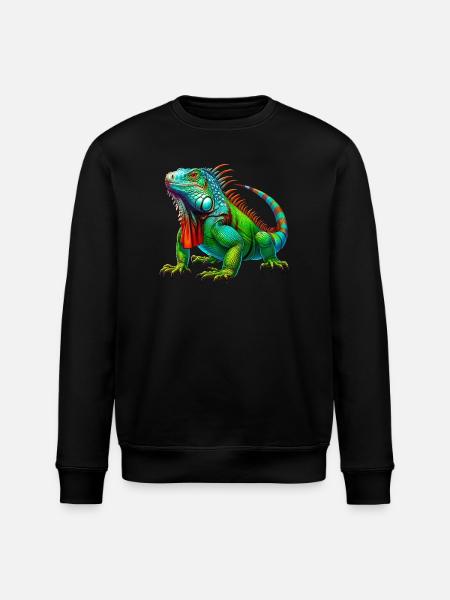 Iguana - Stanley/Stella ROLLER Unisex Organic Sweatshirt - black