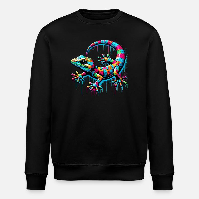 Gecko - Sweat bio ROLLER Stanley/Stella Unisexe - noir