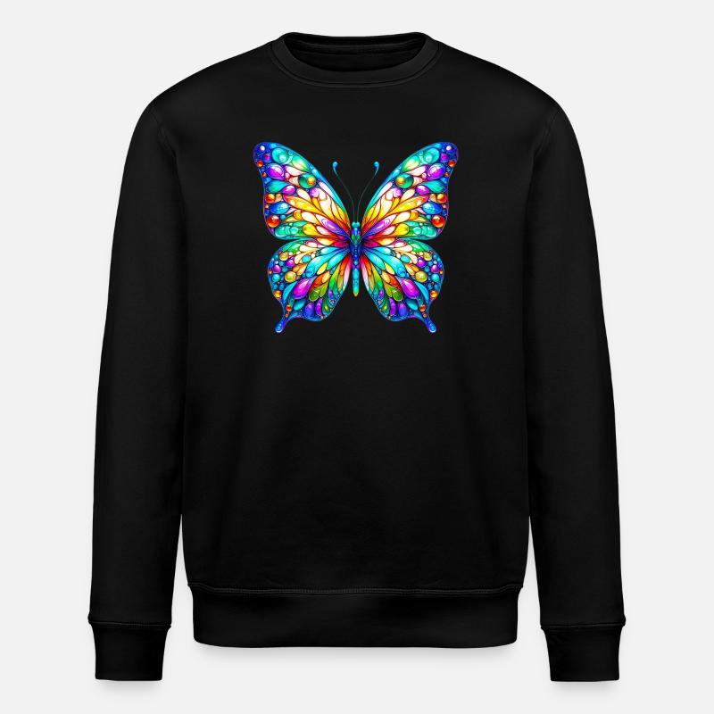 Butterfly - Stanley/Stella ROLLER Unisex Organic Sweatshirt - black