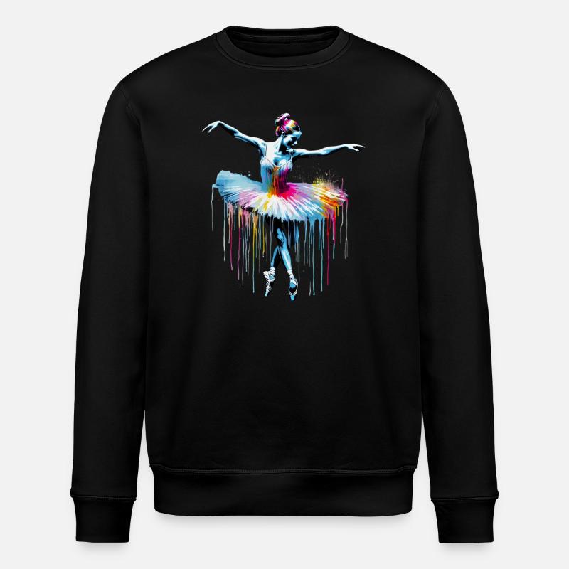 Ballet dancer with tutu - Stanley/Stella ROLLER Unisex Organic Sweatshirt - black