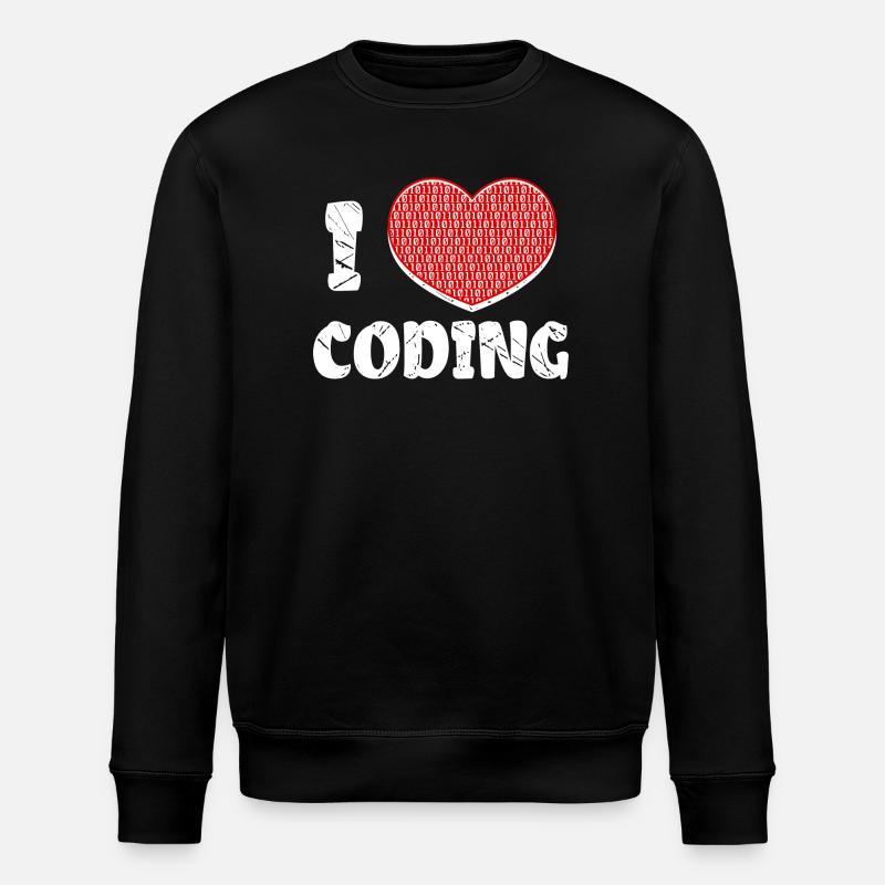 Developer Herz Coden Statement Programmierer - Stanley/Stella Unisex Bio-Sweatshirt ROLLER - Schwarz