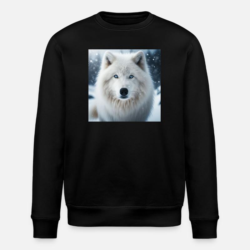 Arctic Wolf - Stanley/Stella ROLLER Unisex Organic Sweatshirt - black