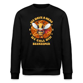Bees and beekeepers - Stanley/Stella ROLLER Unisex Organic Sweatshirt - black - Front - Nik (191cm)