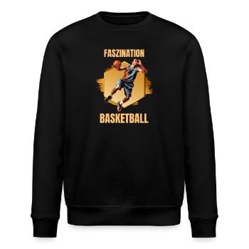 Faszination Basketball - Stanley/Stella Unisex Bio-Sweatshirt ROLLER - Schwarz - Vorne - Nik (191cm)