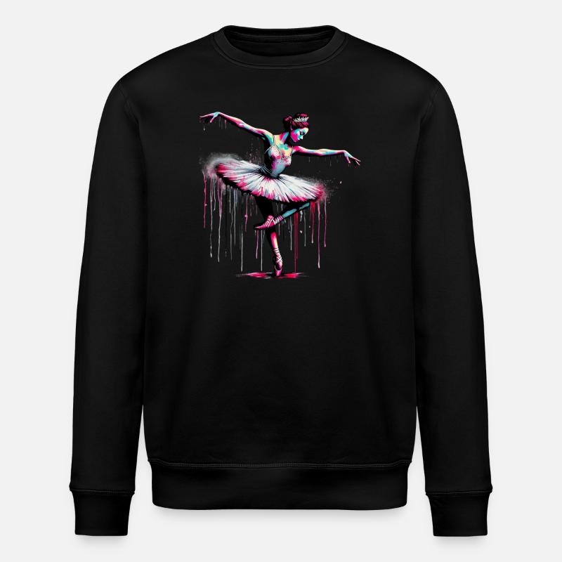 Ballet dancer with tutu - Stanley/Stella ROLLER Unisex Organic Sweatshirt - black