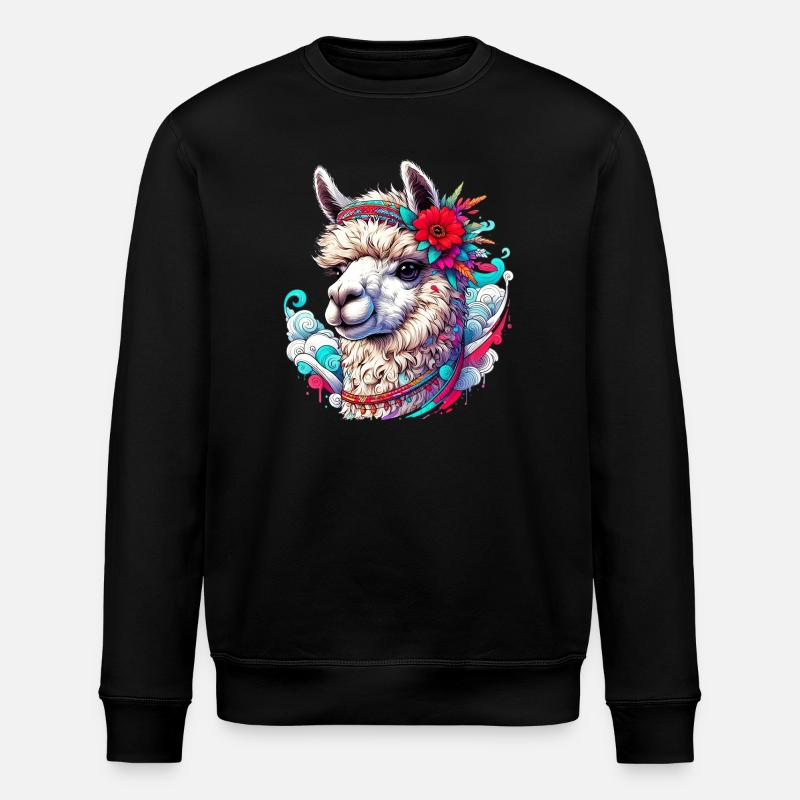 Alpaca - Stanley/Stella ROLLER Unisex Organic Sweatshirt - black