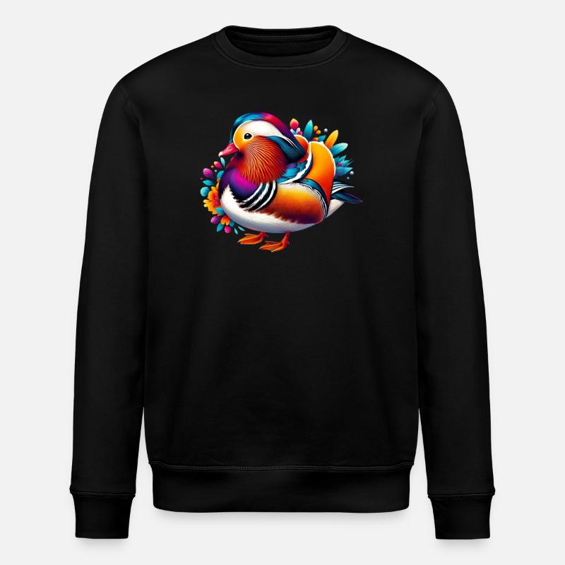 Canard mandarin - Sweat bio ROLLER Stanley/Stella Unisexe - noir