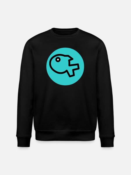 little fish - Stanley/Stella ROLLER Unisex Organic Sweatshirt - black