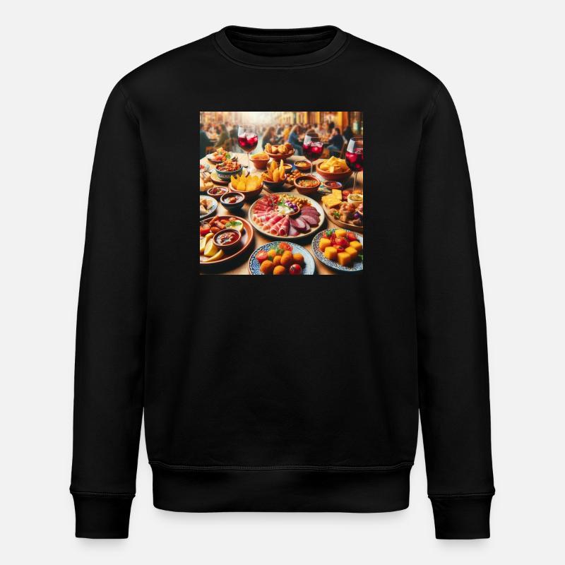 Spanische Tapas - Stanley/Stella Unisex Bio-Sweatshirt ROLLER - Schwarz