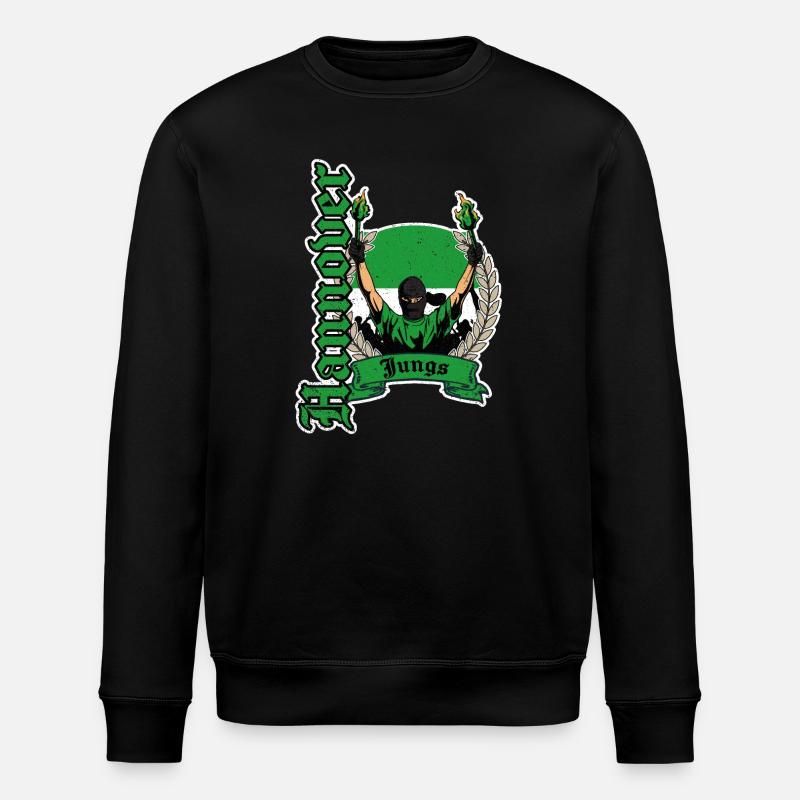 Hannover Jungs Fußball - Stanley/Stella Unisex Bio-Sweatshirt ROLLER - Schwarz