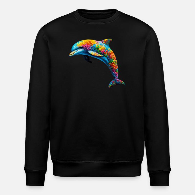 Dolphin - Stanley/Stella ROLLER Unisex Organic Sweatshirt - black