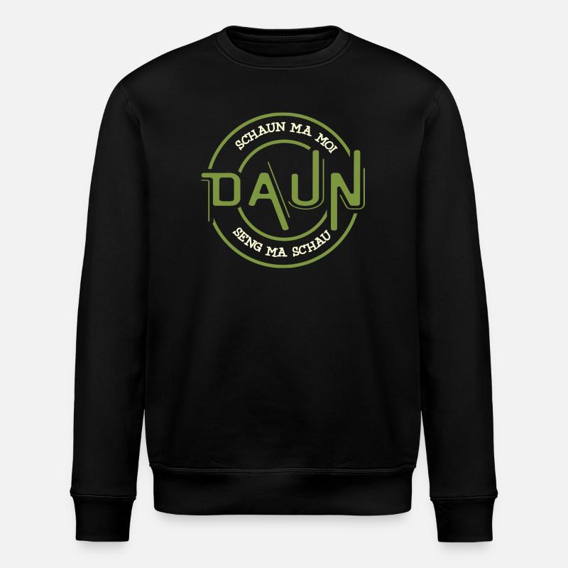 schaun ma moi daun seng ma schau, lustiger Dialekt - Stanley/Stella Unisex Bio-Sweatshirt ROLLER - Schwarz