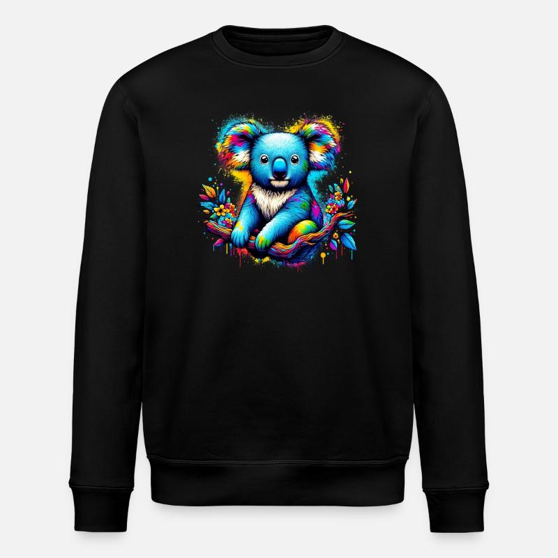 Koala - Stanley/Stella Unisex Bio-Sweatshirt ROLLER - Schwarz