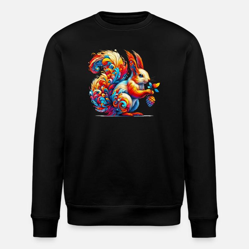 Écureuil - Sweat bio ROLLER Stanley/Stella Unisexe - noir