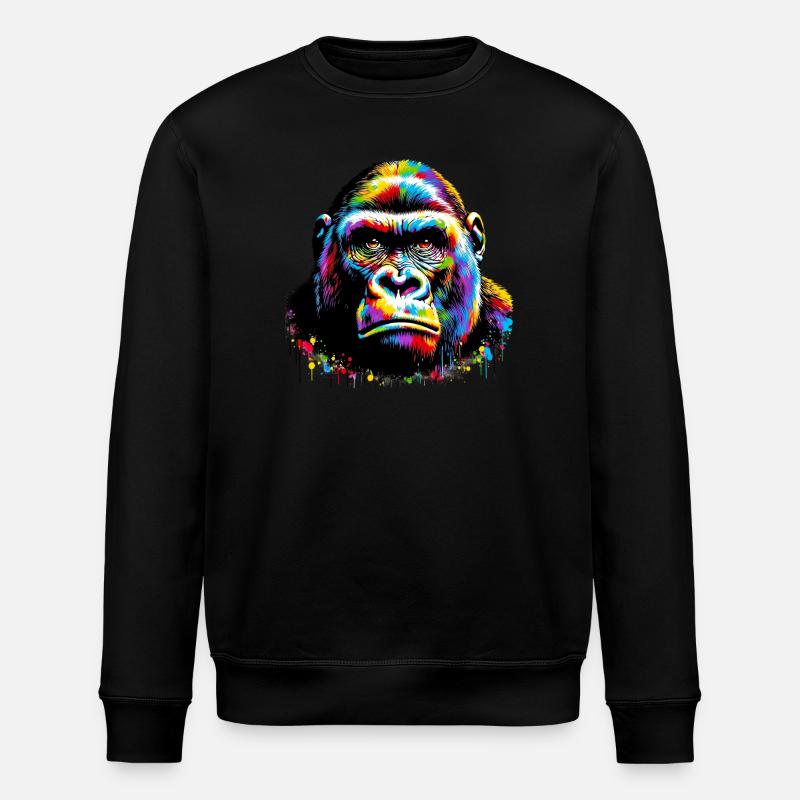 Gorilla - Stanley/Stella Unisex Bio-Sweatshirt ROLLER - Schwarz