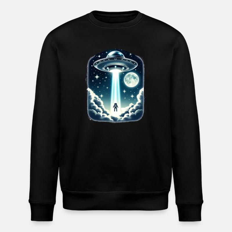 UFO abduction - Stanley/Stella ROLLER Unisex Organic Sweatshirt - black