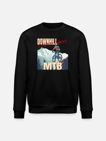 Downhill - Extrem Sport - Stanley/Stella Unisex Bio-Sweatshirt ROLLER - Schwarz