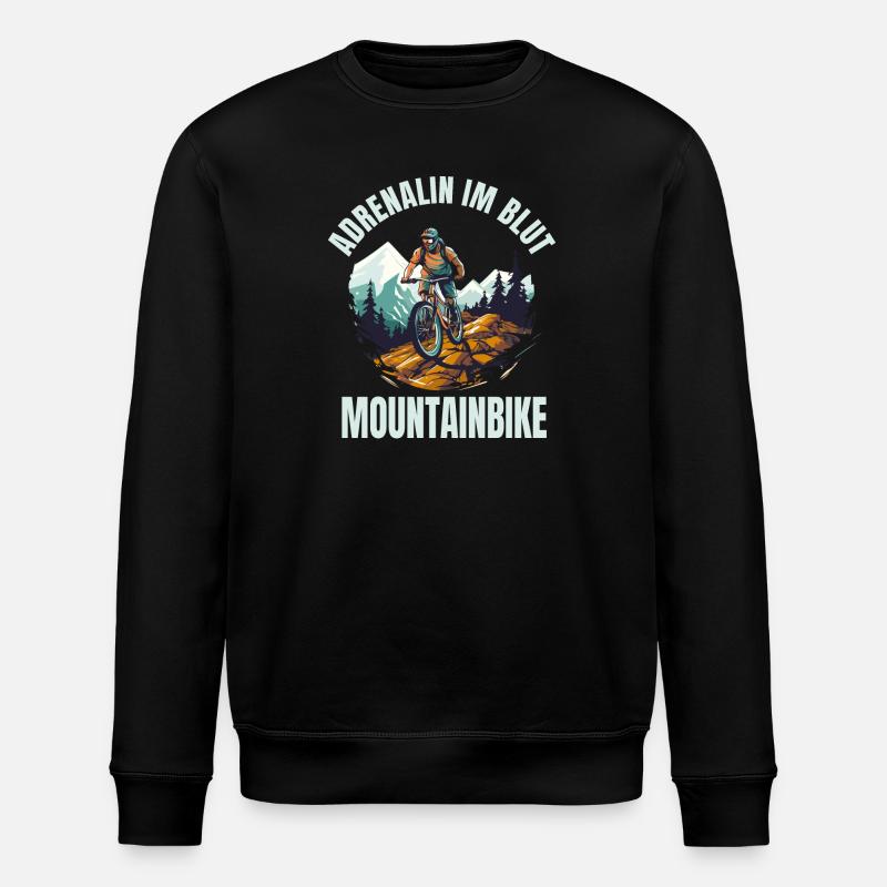 Adrenalin im Blut - Mountainbike - Stanley/Stella Unisex Bio-Sweatshirt ROLLER - Schwarz
