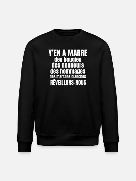 France, tribute, white march - Stanley/Stella ROLLER Unisex Organic Sweatshirt - black