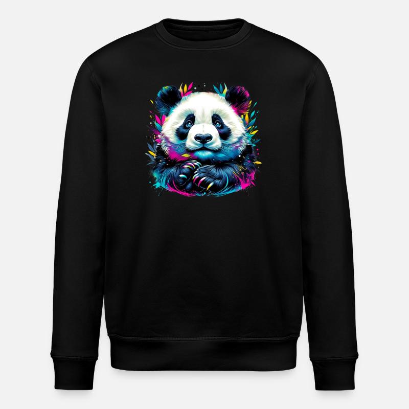 Panda - Stanley/Stella Unisex Bio-Sweatshirt ROLLER - Schwarz