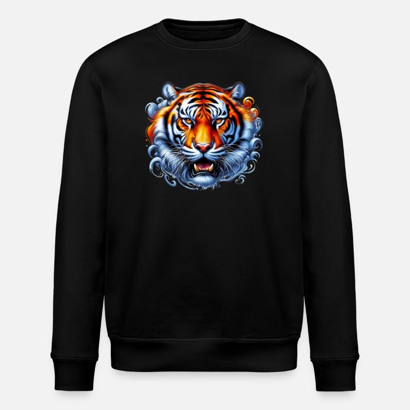 Tiger - Stanley/Stella Unisex Bio-Sweatshirt ROLLER - Schwarz