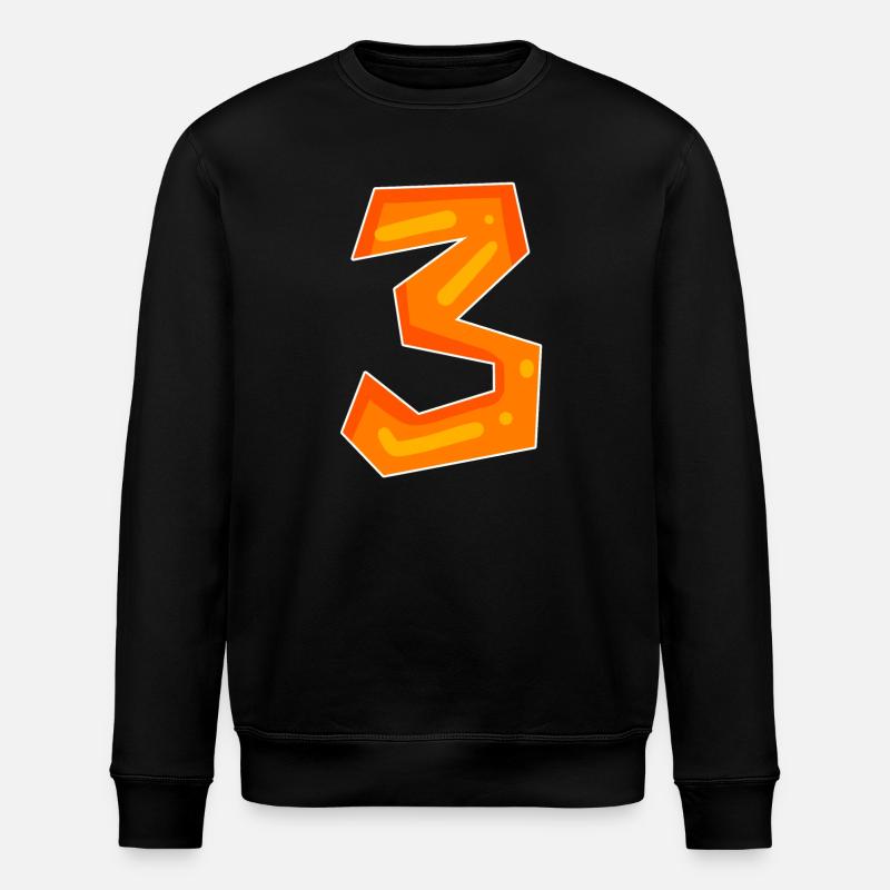 3 orange - Stanley/Stella ROLLER Unisex Organic Sweatshirt - black