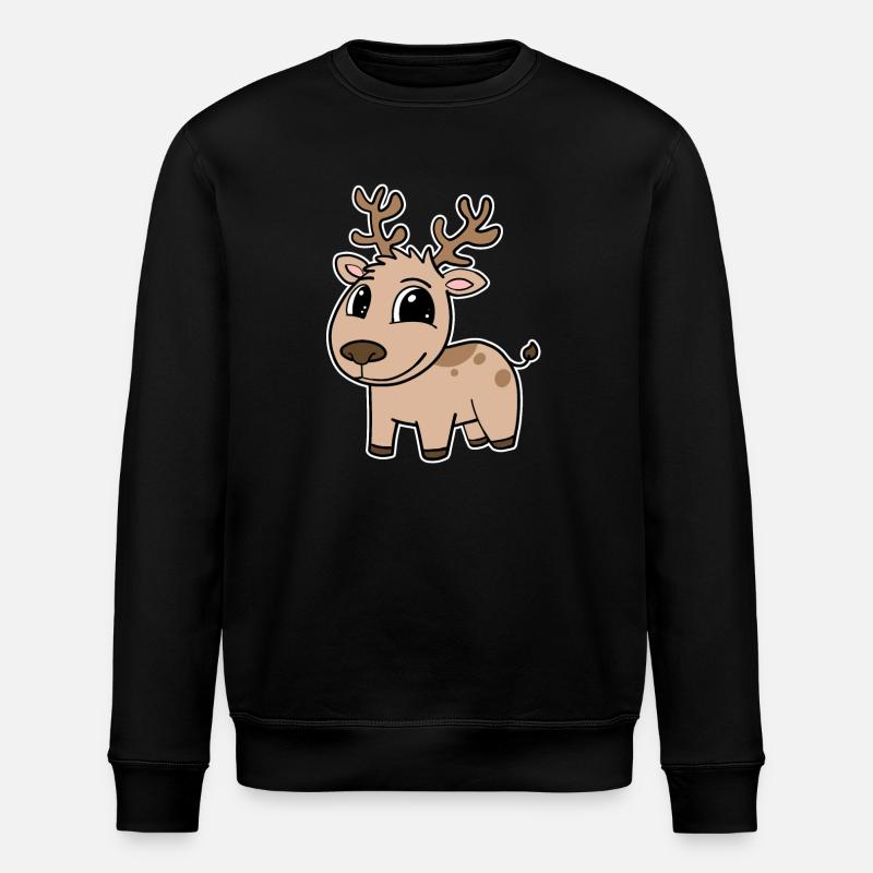 Cerf Mignon Enfants Tout-petit - Sweat bio ROLLER Stanley/Stella Unisexe - noir