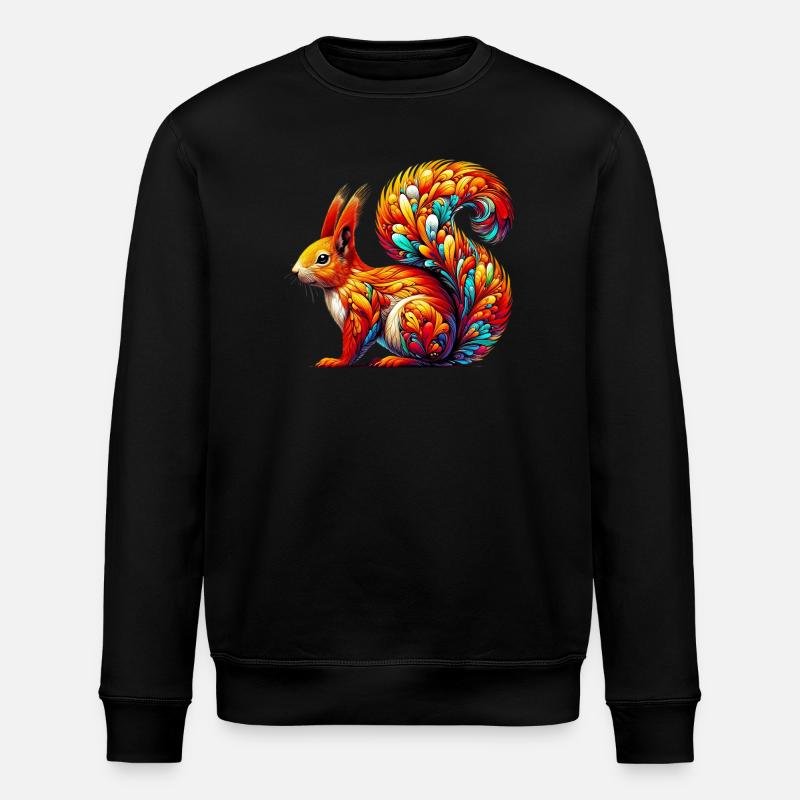 Squirrel - Stanley/Stella ROLLER Unisex Organic Sweatshirt - black