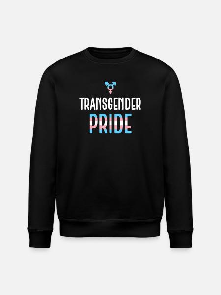 LGBTQ Pride Month - Transgender Pride - Stanley/Stella ROLLER Unisex Organic Sweatshirt - black